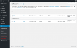 Page screenshot: Notifications