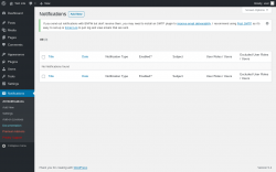 Page screenshot: Notifications