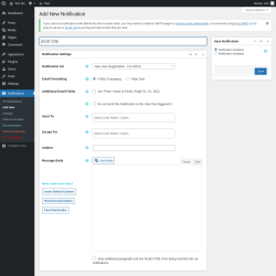 Page screenshot: Notifications → Add New