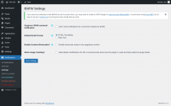 Page screenshot: Notifications → Settings