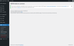 Page screenshot: Notifications → Add-on Licenses