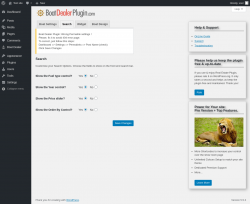 Page screenshot: Boat Dealer → Settings → Search