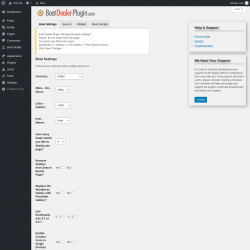 Page screenshot: Boat Dealer → Settings