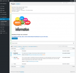Page screenshot: Plugins ‹ Test site — WordPress