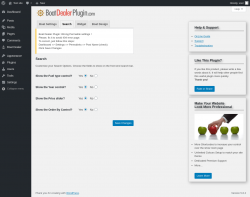 Page screenshot: Boat Dealer → Settings → Search
