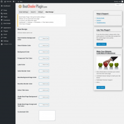 Page screenshot: Boat Dealer → Settings → Boat Design