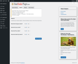 Page screenshot: Boat Dealer → Settings → Search