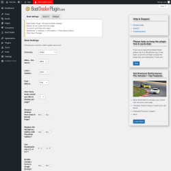 Page screenshot: Boat Dealer → Settings