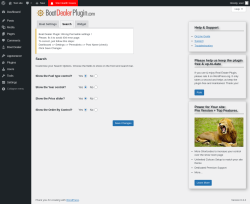 Page screenshot: Boat Dealer → Settings → Search