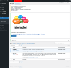 Page screenshot: Plugins ‹ Test site — WordPress