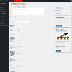 Page screenshot: Boat Dealer → Settings