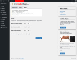 Page screenshot: Boat Dealer → Settings → Widget