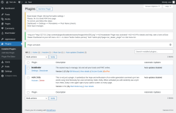 Page screenshot: Plugins ‹ Test site — WordPress