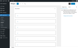 Page screenshot: Widgets ‹ Test site — WordPress