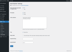 Page screenshot: Settings &rarr; Bold Builder