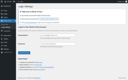 Page screenshot: Book It Fast → Login Settings