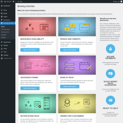 Page screenshot: Booking Activities