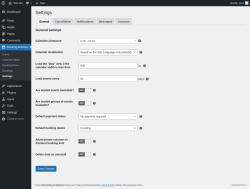 Page screenshot: Booking Activities → Settings