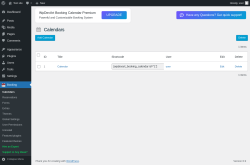Page screenshot: Booking