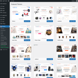 Page screenshot: Booking → Featured themes