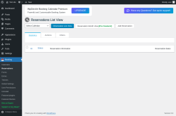 Page screenshot: Booking → Reservations