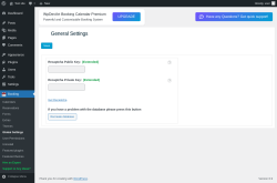 Page screenshot: Booking → Global Settings