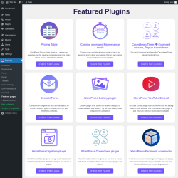 Page screenshot: Booking → Featured plugins
