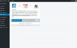 Page screenshot: Bookings ‹ Test site — WordPress