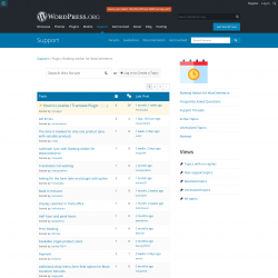 Page screenshot: Bookings → Support Forum