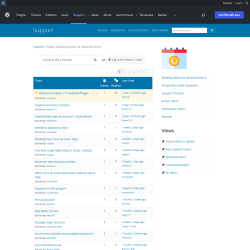 Page screenshot: Bookings → Support Forum
