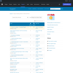 Page screenshot: Bookings → Support Forum