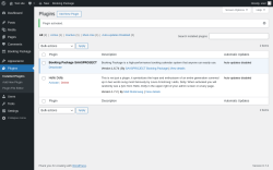 Page screenshot: Plugins &lsaquo; Test site &mdash; WordPress