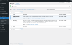Page screenshot: Plugins &lsaquo; Test site &mdash; WordPress