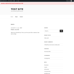 Page screenshot: Test site – Just another WordPress site