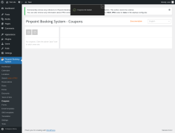 Page screenshot: Pinpoint Booking System → Coupons