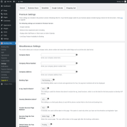 Page screenshot: Booking Ultra → Settings