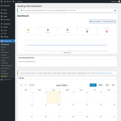 Page screenshot: Booking Ultra ‹ Test site — WordPress