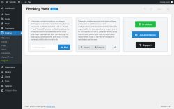 Page screenshot: Booking