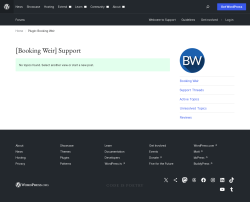 Page screenshot: Booking → Support Forum