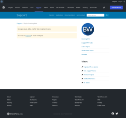 Page screenshot: Booking → Support Forum