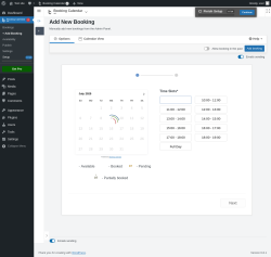 Page screenshot: 	WP    Booking Calendar → + Add Booking
