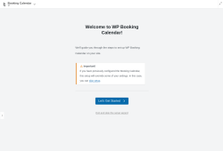 Page screenshot: 	WP    Booking Calendar → 
			Setup
			
			
				
			
		