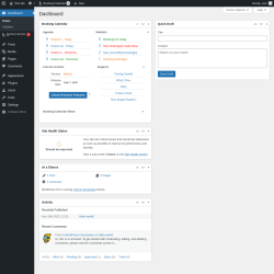 Page screenshot: Dashboard ‹ Test site — WordPress