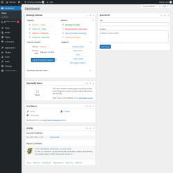 Page screenshot: Dashboard &lsaquo; Test site &mdash; WordPress
