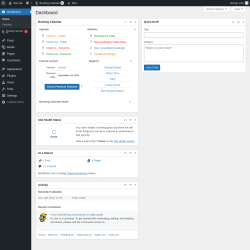 Page screenshot: Dashboard ‹ Test site — WordPress