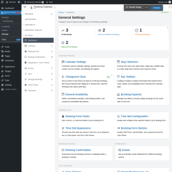 Page screenshot: 	WP    Booking Calendar → Settings