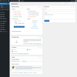 Page screenshot: Dashboard ‹ Test site — WordPress