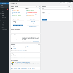 Page screenshot: Dashboard &lsaquo; Test site &mdash; WordPress
