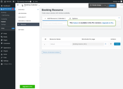 Page screenshot: 	WP    Booking Calendar → Publish