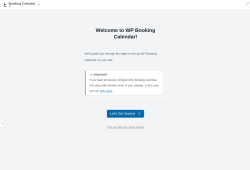 Page screenshot: 	WP    Booking Calendar → 
			Setup
			
			
				
			
		